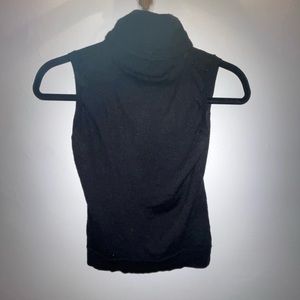 Lafayette 148 100% Wool Black Sleeveless Turtleneck Size P
